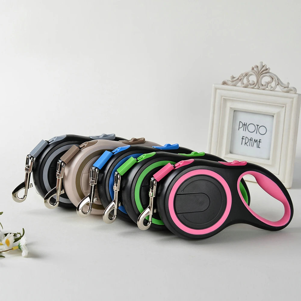 Extendable and Retractable Dog Strap Leash