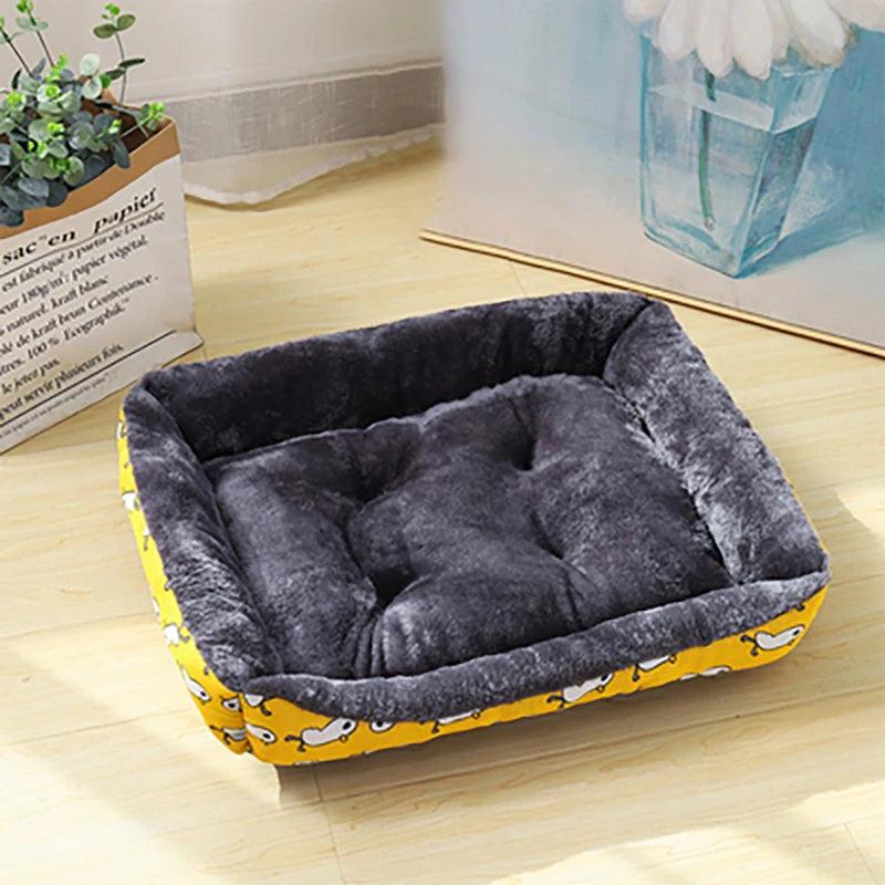 Printed Soft Cushioned Soft Pet Bed