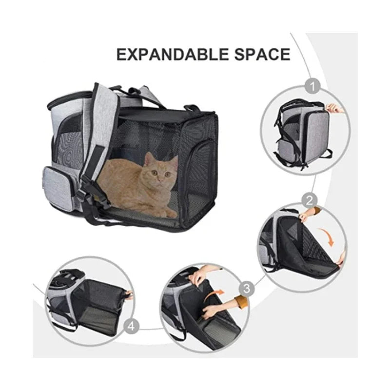 Breathable Foldable Expandable Pet Carrier Backpack