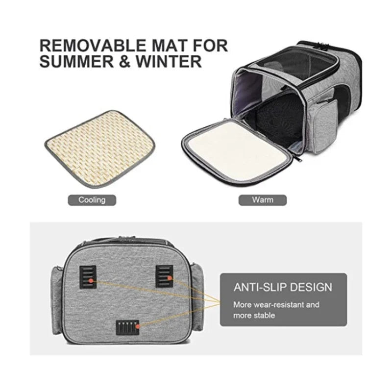 Breathable Foldable Expandable Pet Carrier Backpack