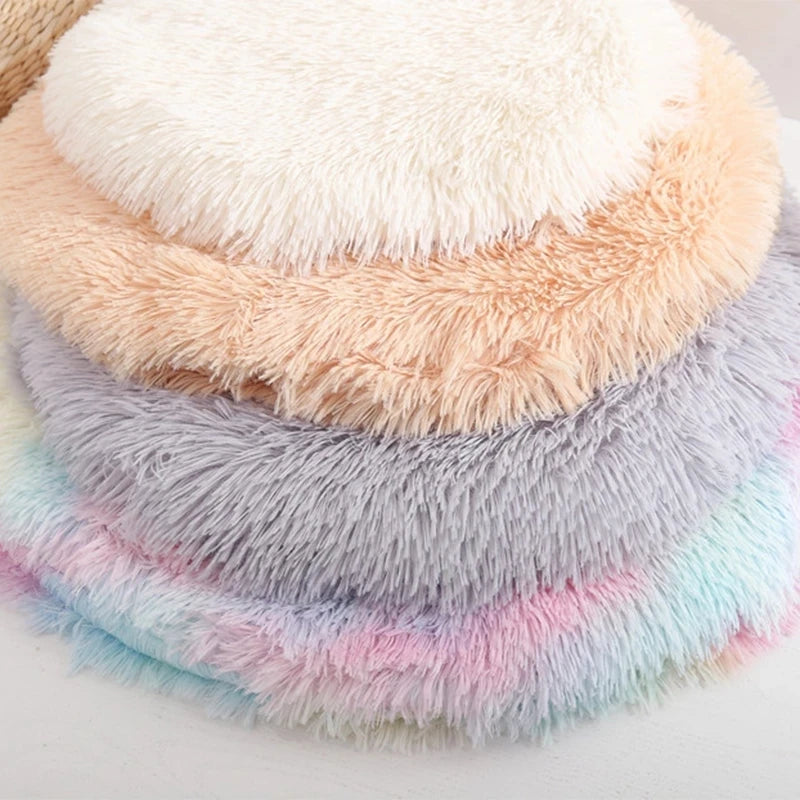 Plush Round Furry Mat Pet Bed Cushion