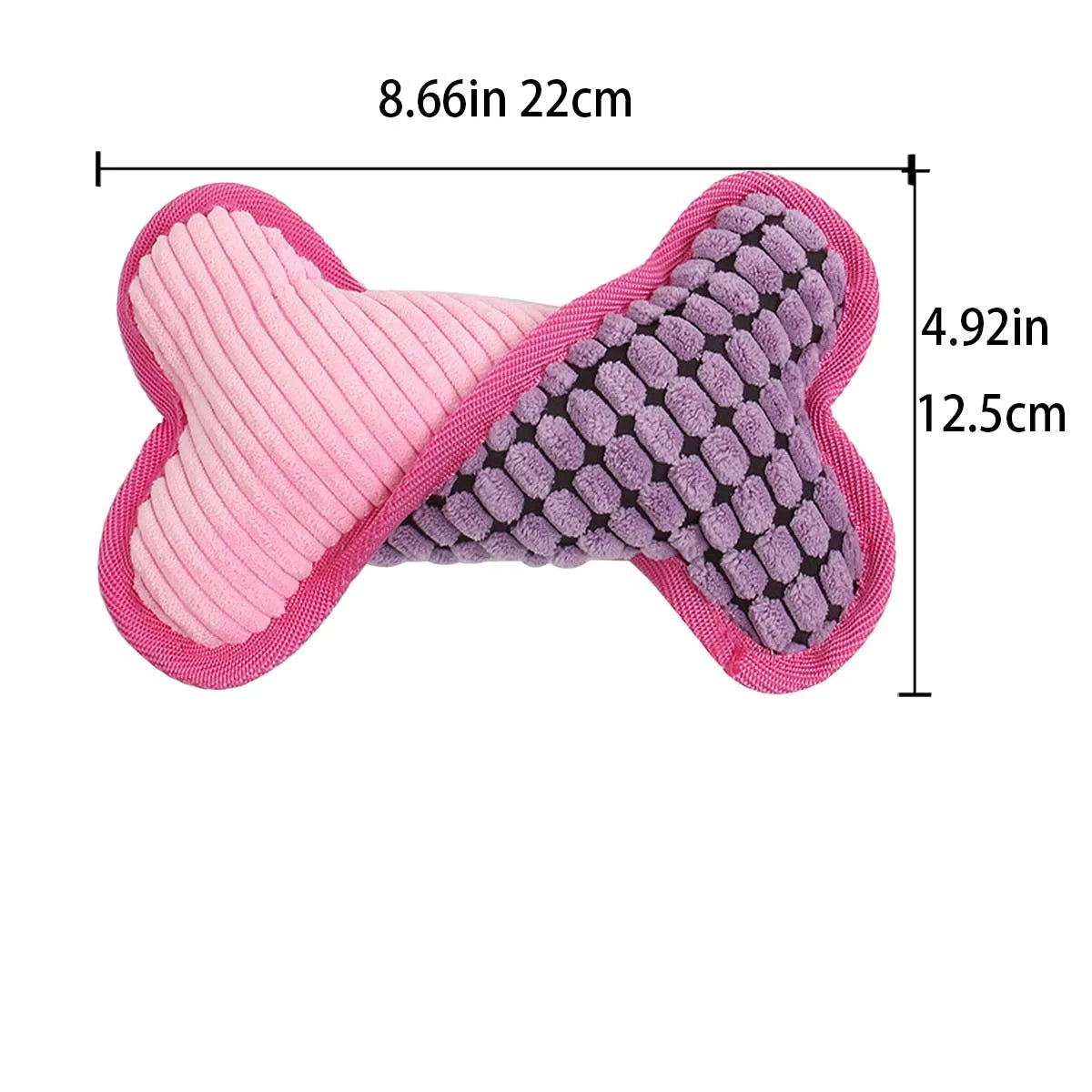 Pawsitory Plush Squeaky Bones Stuffed Dog Toy