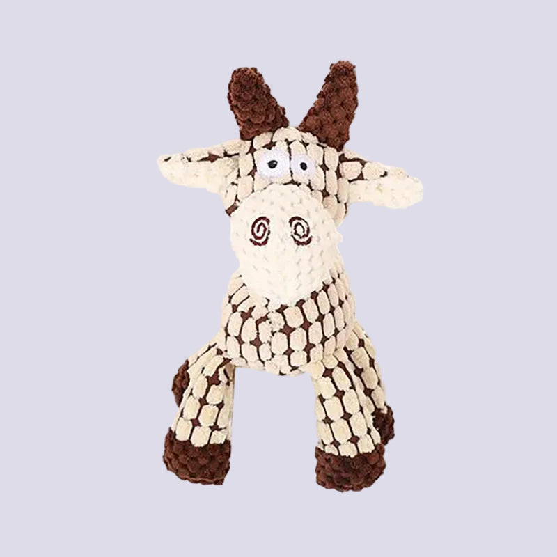 Corduroy Plush Squeaky Animal Dog Toy