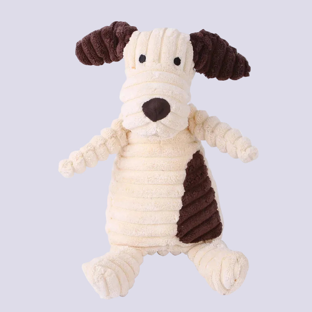 Corduroy Plush Squeaky Animal Dog Toy