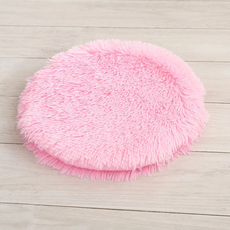 Plush Round Furry Mat Pet Bed Cushion