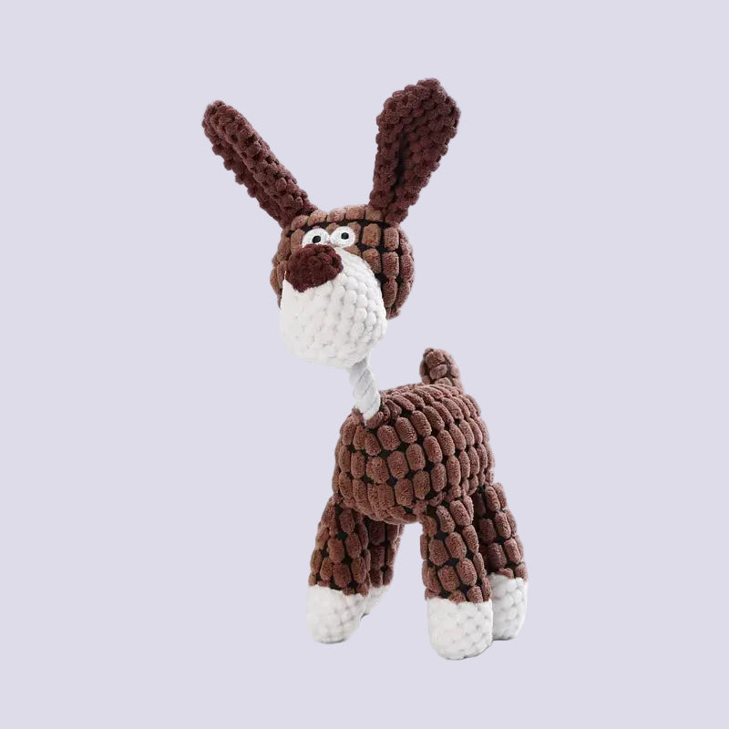 Corduroy Plush Squeaky Animal Dog Toy
