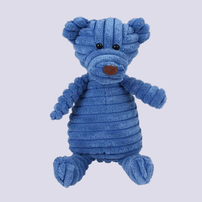 Corduroy Plush Squeaky Animal Dog Toy