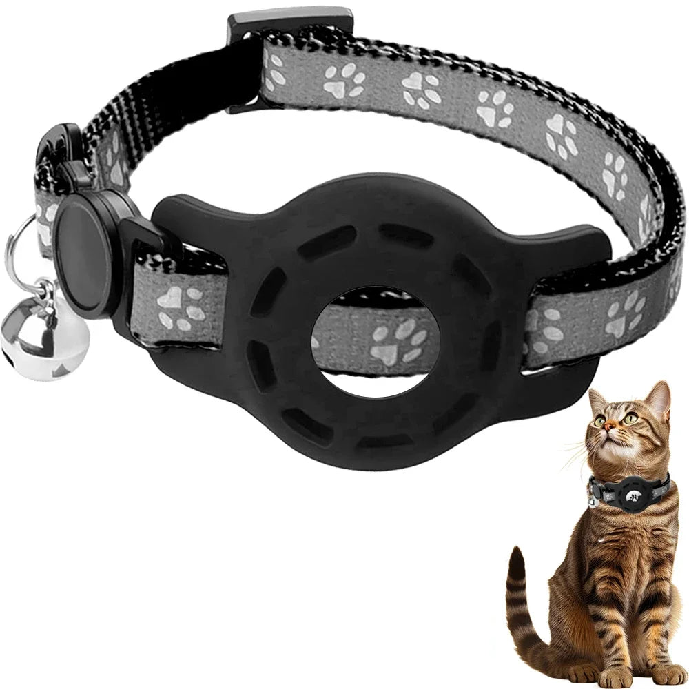 AirTag Compatible Pet Safety Collar with Bell