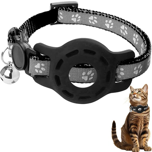 AirTag Compatible Pet Safety Collar with Bell