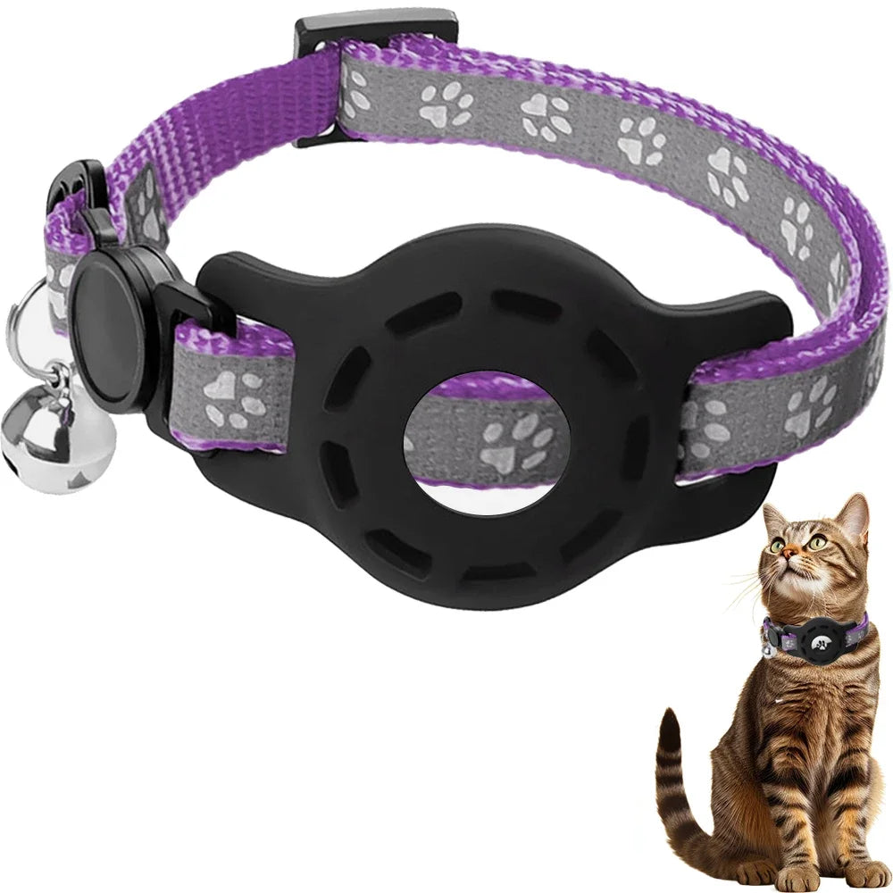 AirTag Compatible Pet Safety Collar with Bell