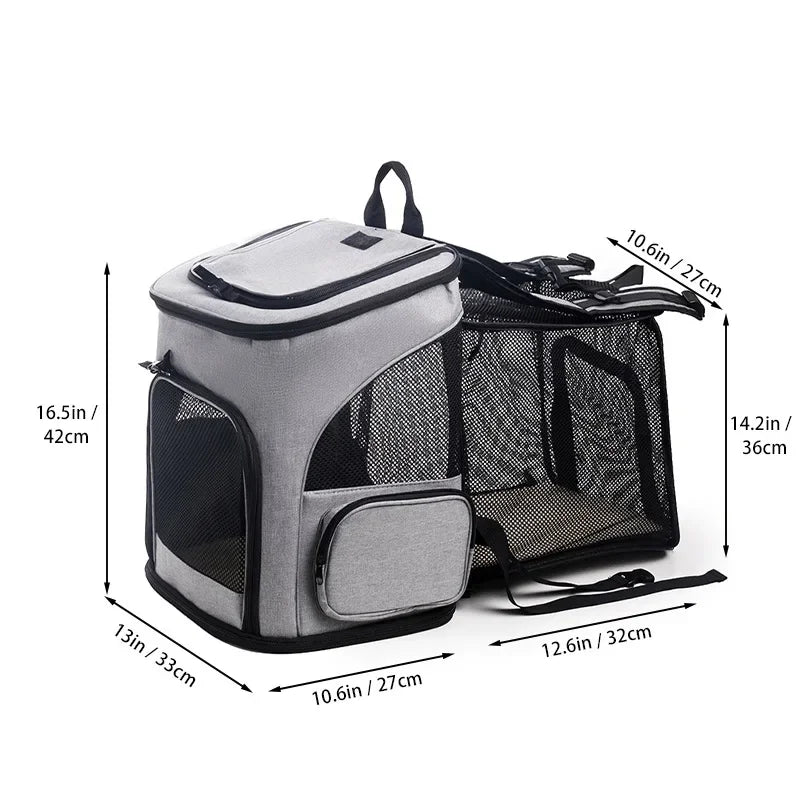 Breathable Foldable Expandable Pet Carrier Backpack