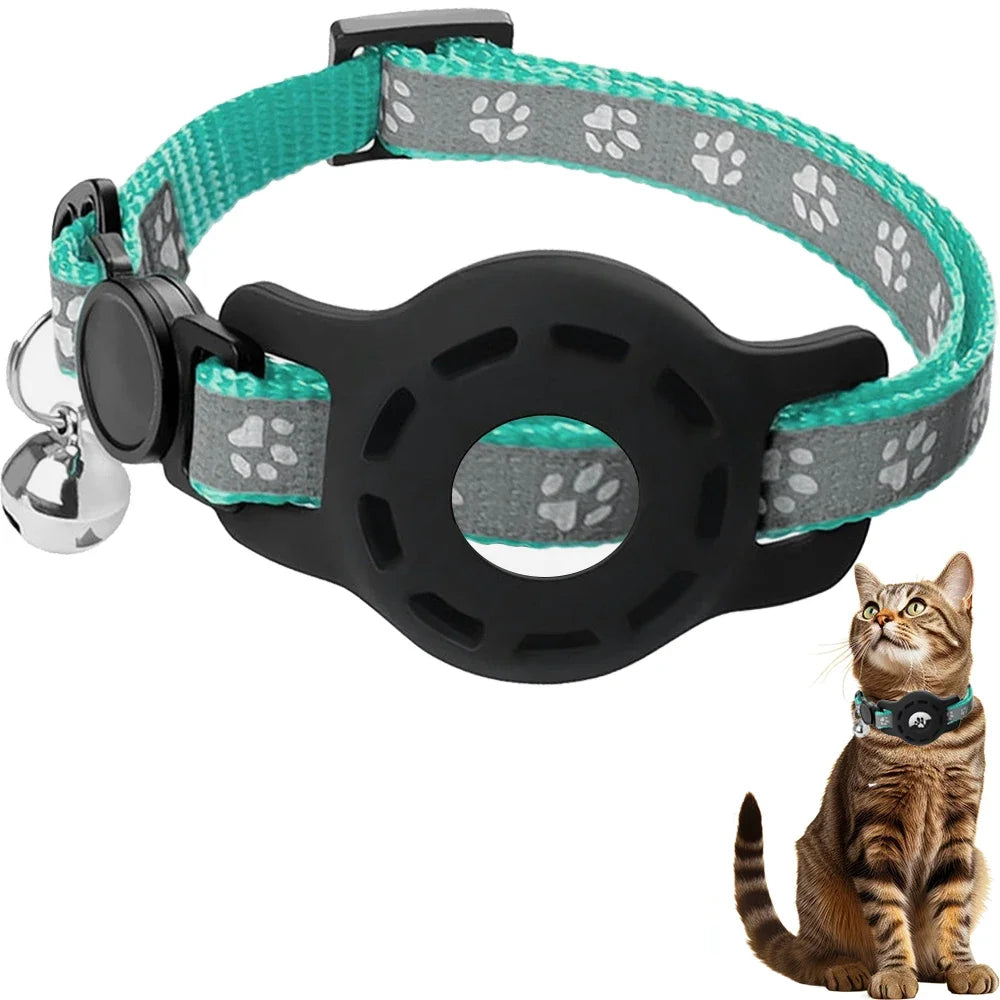 AirTag Compatible Pet Safety Collar with Bell