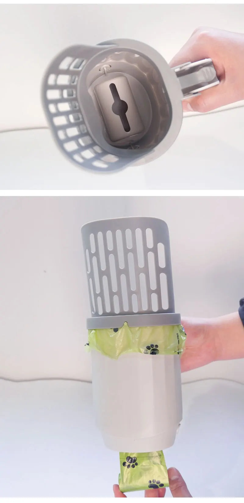 Self-Cleaning Cat Litter Scoop with Waste Bin And Refill Bags
