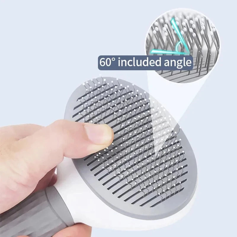Self-Cleaning Pet Grooming Brush