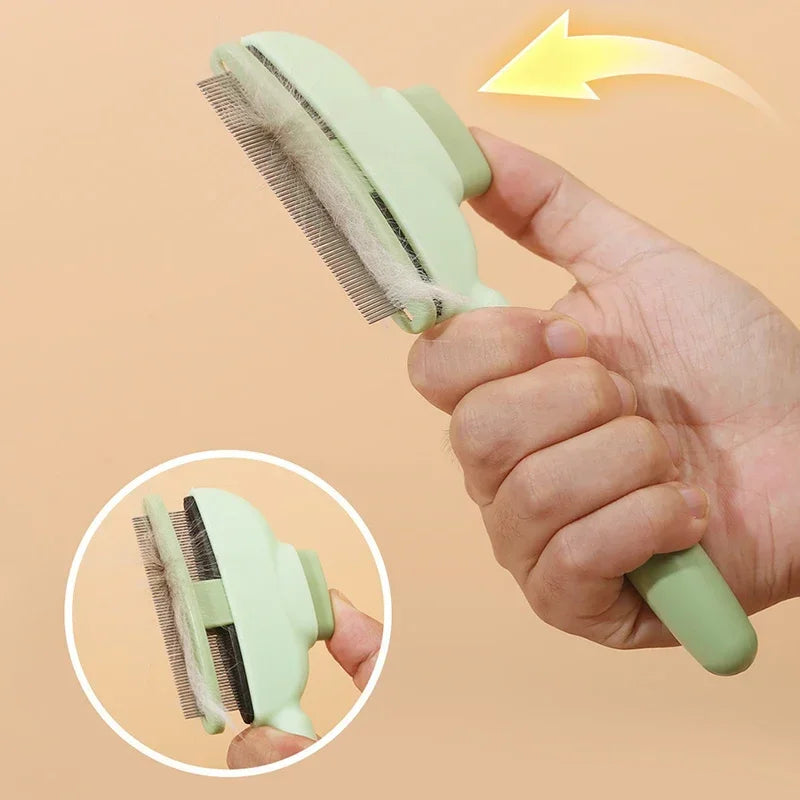 Self-Cleaning Pet Grooming Comb for Cats & Dogs