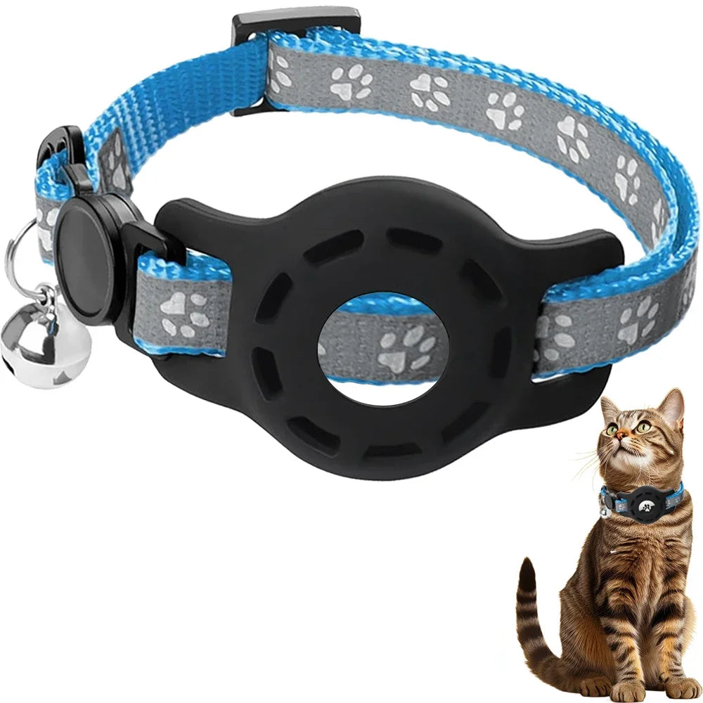 AirTag Compatible Pet Safety Collar with Bell