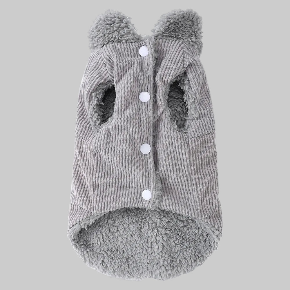 Soft Fleece Corduroy Bow Pet Vest with D-Ring
