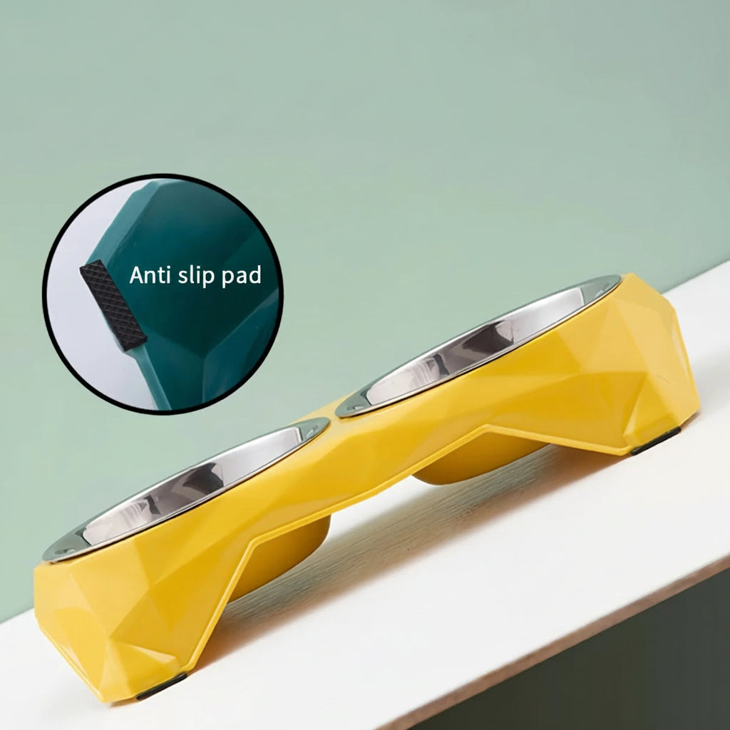 Stainless Steel Non-slip Pet Double Feeder Bowl