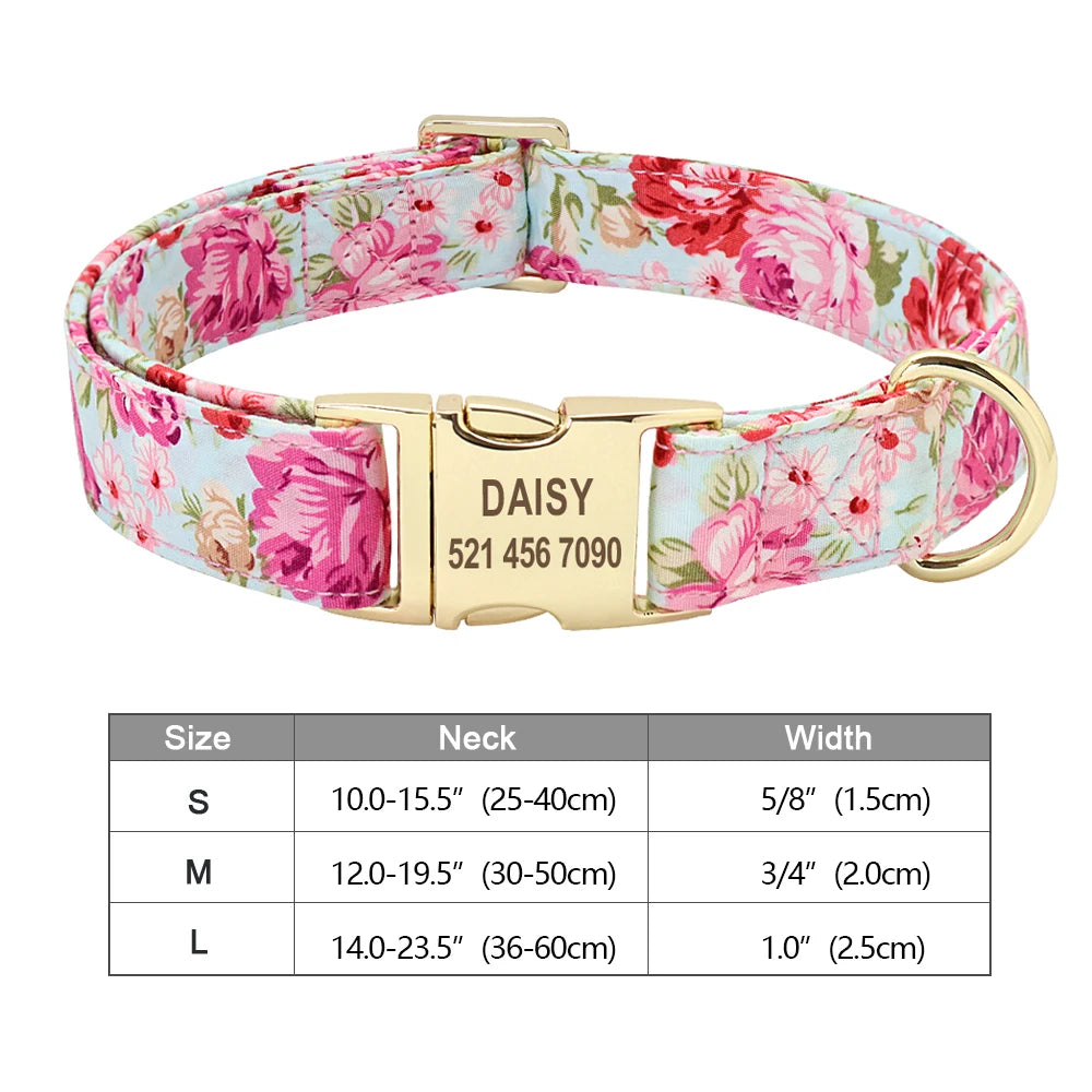 Stylish Adjustable Personalized Collar for Dogs & Cats