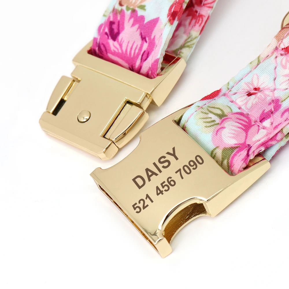 Stylish Adjustable Personalized Collar for Dogs & Cats