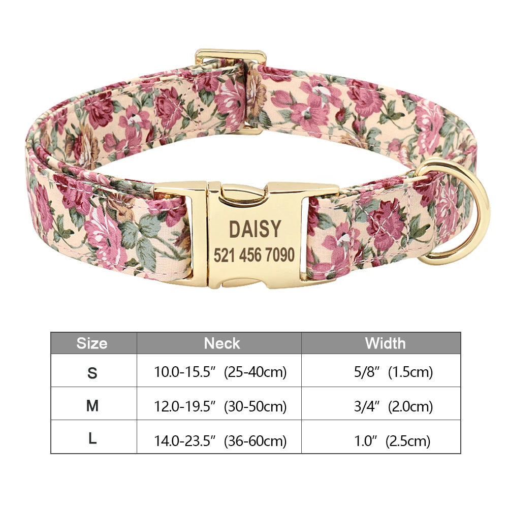 Stylish Adjustable Personalized Collar for Dogs & Cats