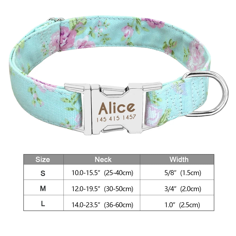 Stylish Adjustable Personalized Collar for Dogs & Cats