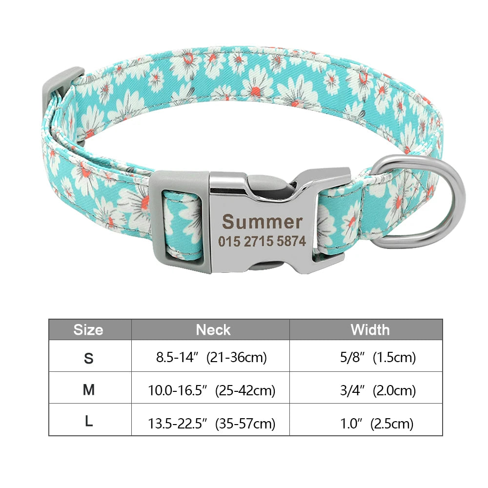 Stylish Adjustable Personalized Collar for Dogs & Cats