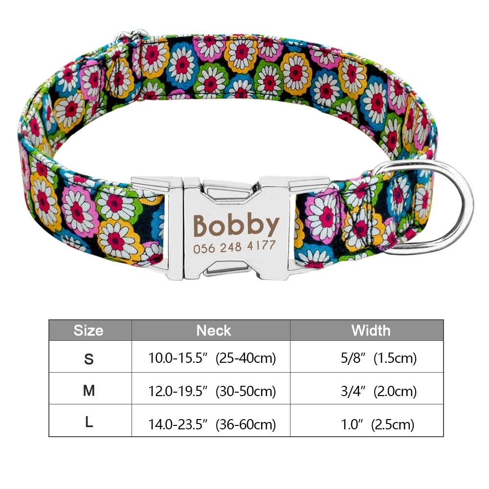 Stylish Adjustable Personalized Collar for Dogs & Cats