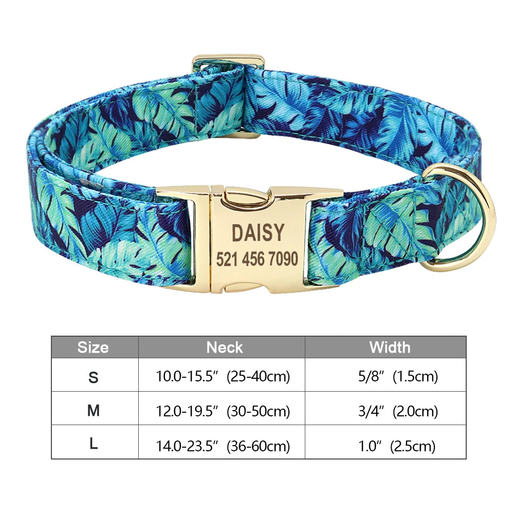 Stylish Adjustable Personalized Collar for Dogs & Cats