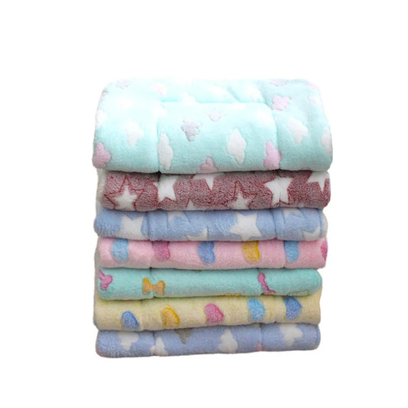 Thickened Soft Fleece Pet Blanket Bed Mat