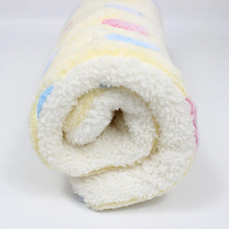 Thickened Soft Fleece Pet Blanket Bed Mat