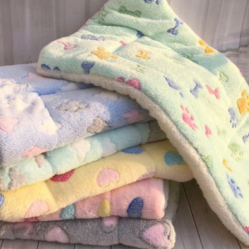 Thickened Soft Fleece Pet Blanket Bed Mat