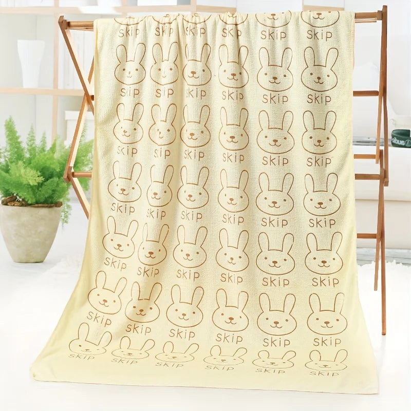 Ultra Fine Microfiber Super Absorbent Cartoon Pet Bath Towel
