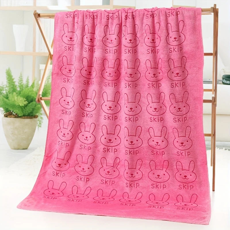 Ultra Fine Microfiber Super Absorbent Cartoon Pet Bath Towel