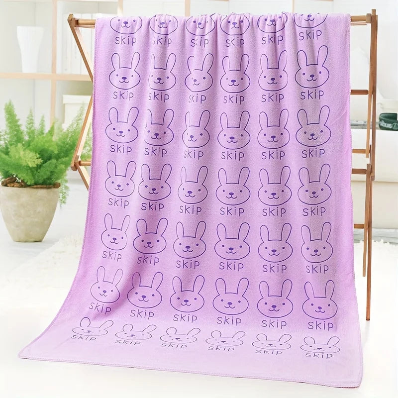 Ultra Fine Microfiber Super Absorbent Cartoon Pet Bath Towel