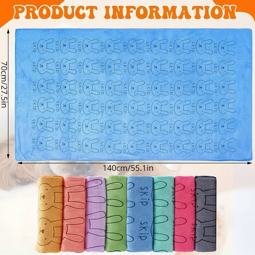Ultra Fine Microfiber Super Absorbent Cartoon Pet Bath Towel