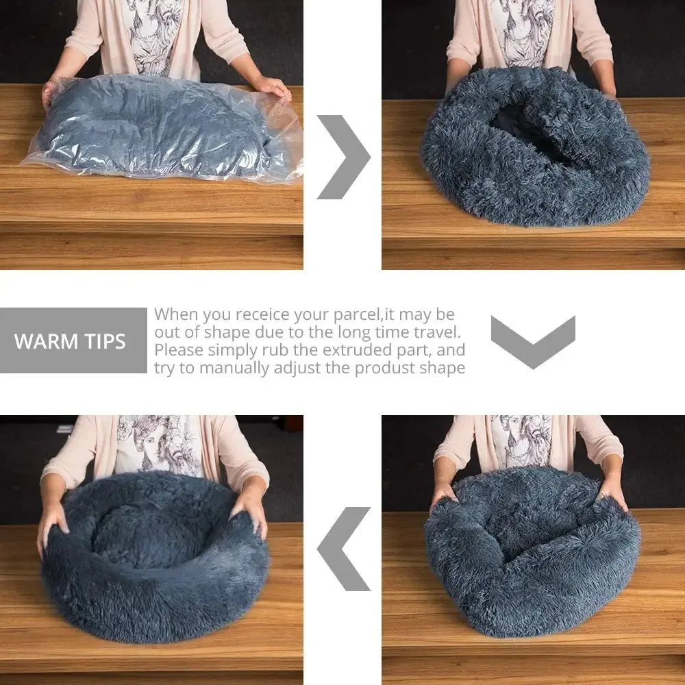 Ultra-Plush Calming Pet Bed for Cats & Dogs