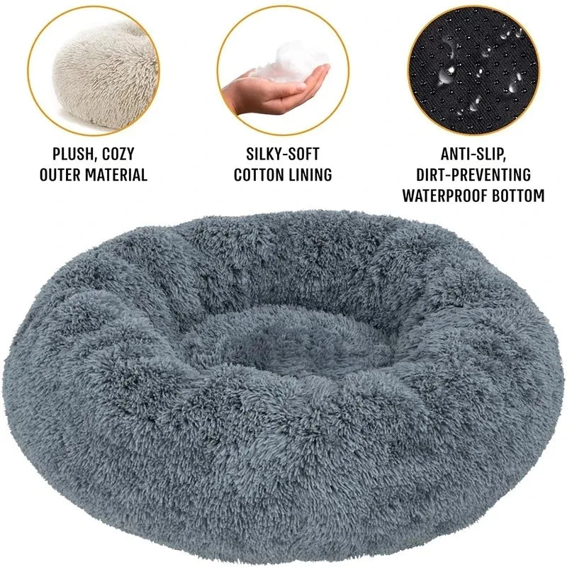 Ultra-Plush Calming Pet Bed for Cats & Dogs