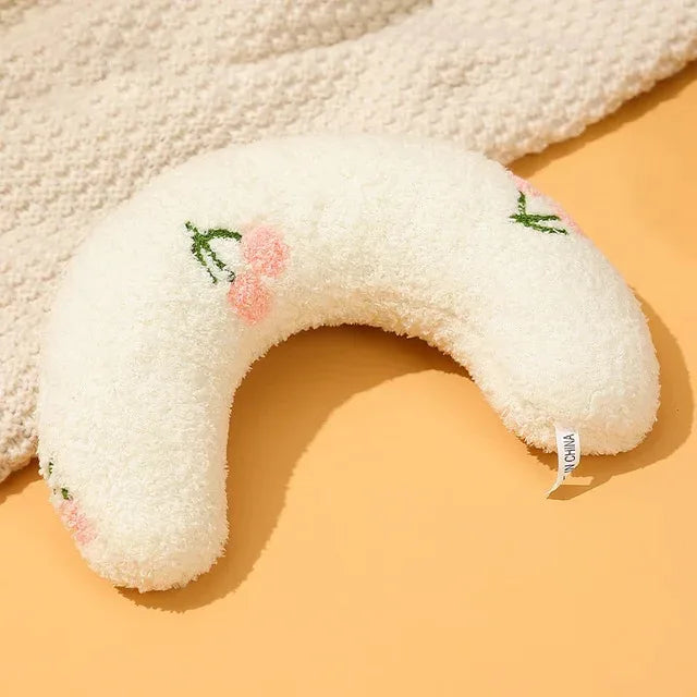 Ultra Soft Half-Donut Calming Fluffy Plush Cat Pillow