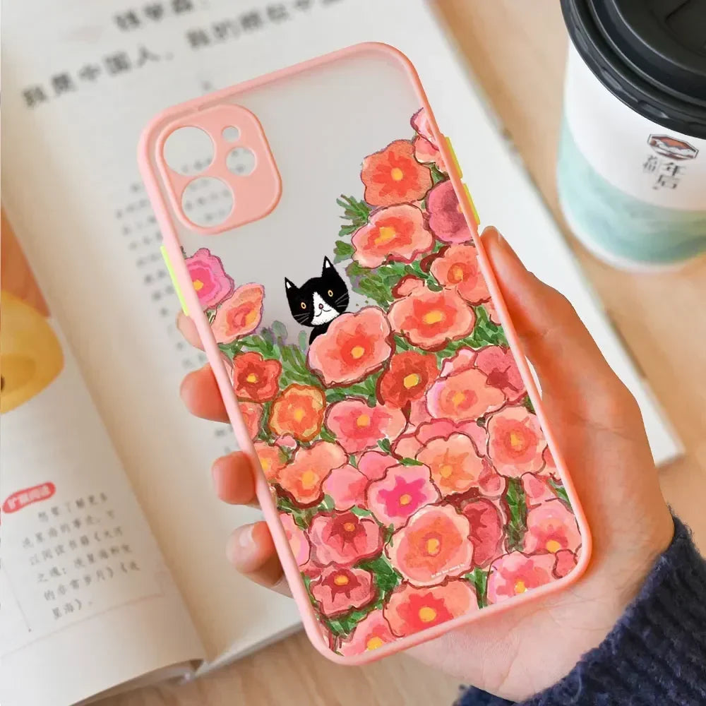 Van Gogh Inspired Artistic Cat Painting iPhone Case