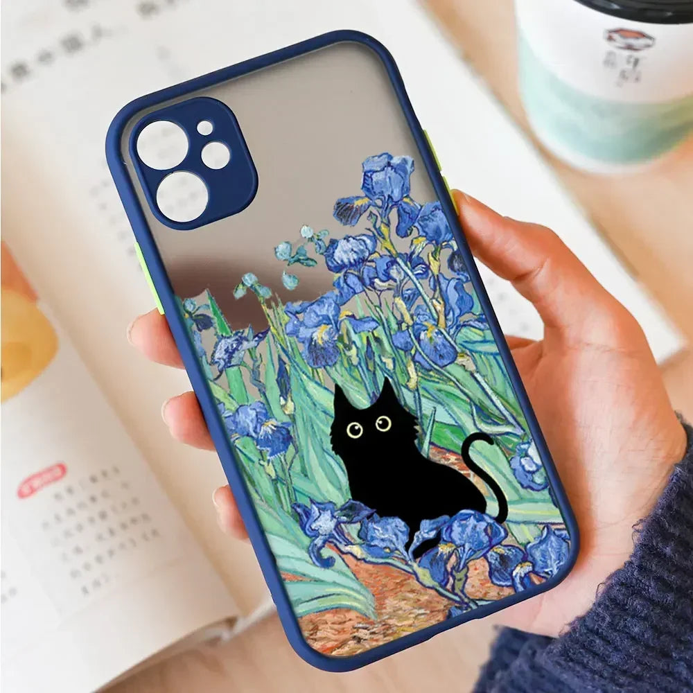 Van Gogh Inspired Artistic Cat Painting iPhone Case