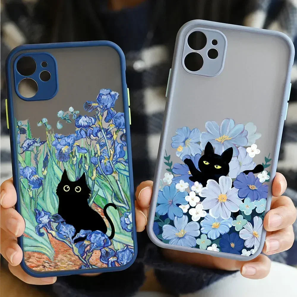 Van Gogh Inspired Artistic Cat Painting iPhone Case