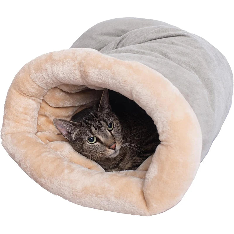 Warm and Cozy Semi-enclosed Cat Sleeping Bag Nest