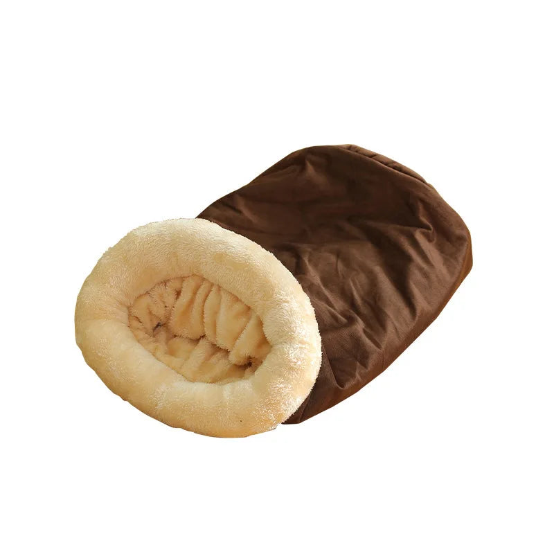 Warm and Cozy Semi-enclosed Cat Sleeping Bag Nest