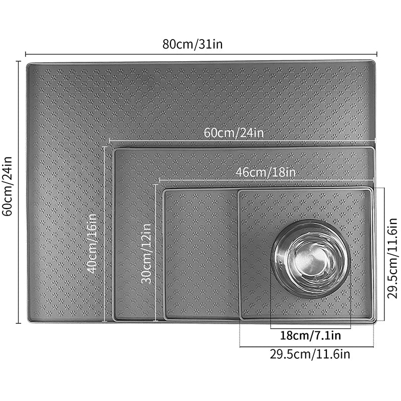 Waterproof Non-Slip Silicone Pet Feeding Mat
