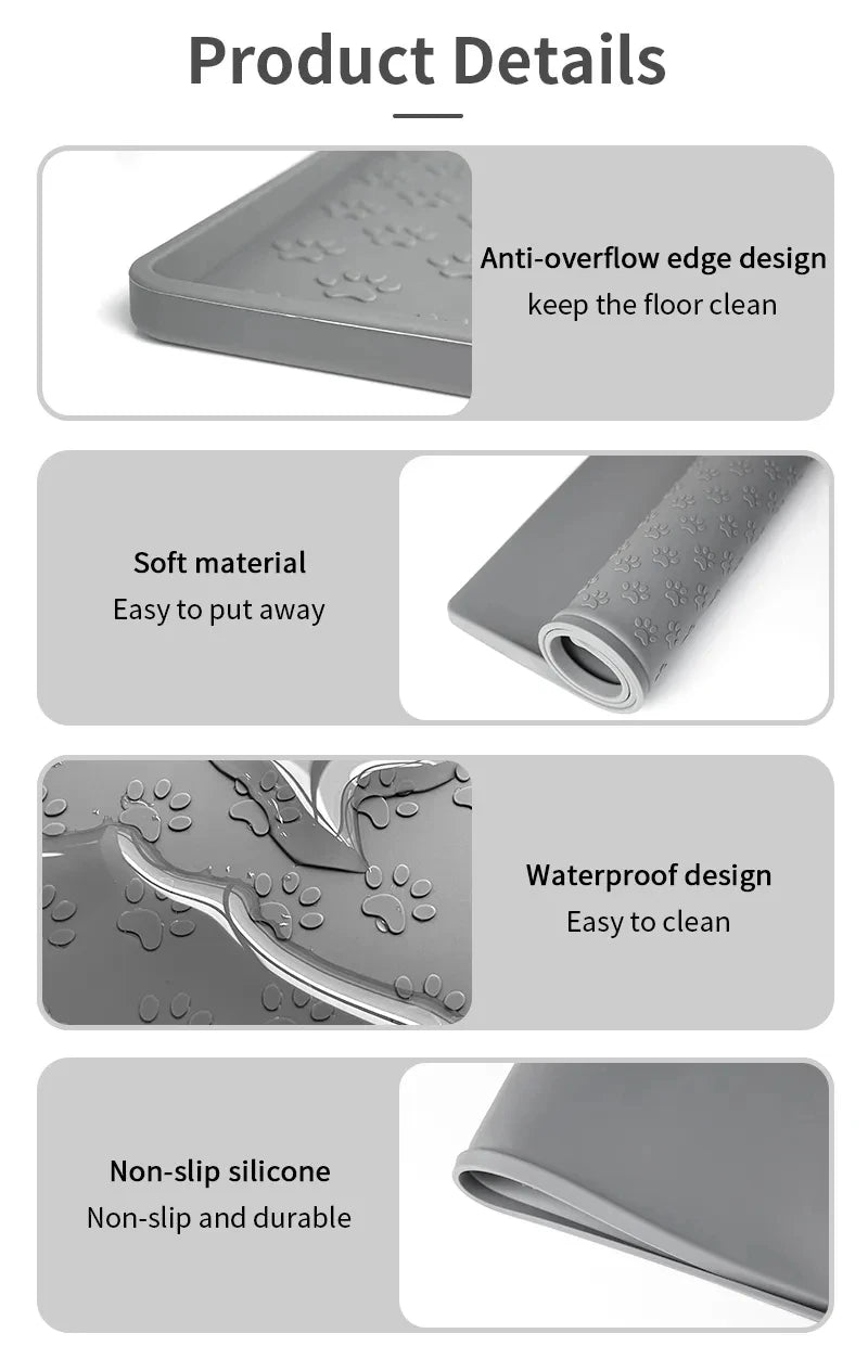Waterproof Non-Slip Silicone Pet Feeding Mat