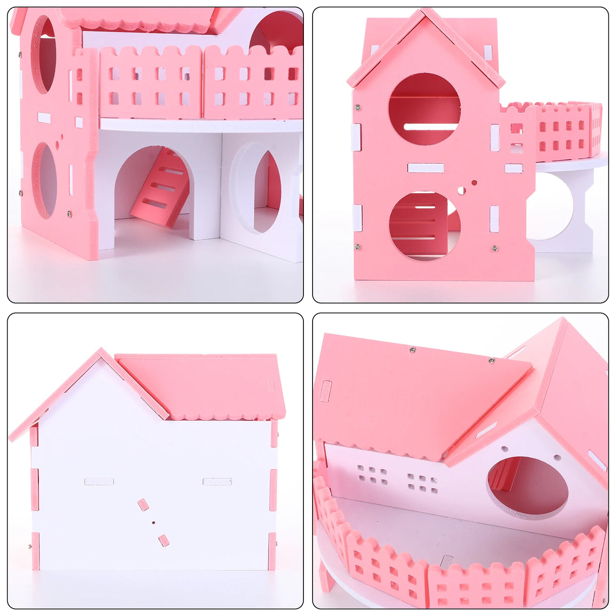 Wooden Hamster Playhouse & Activity Toy Set